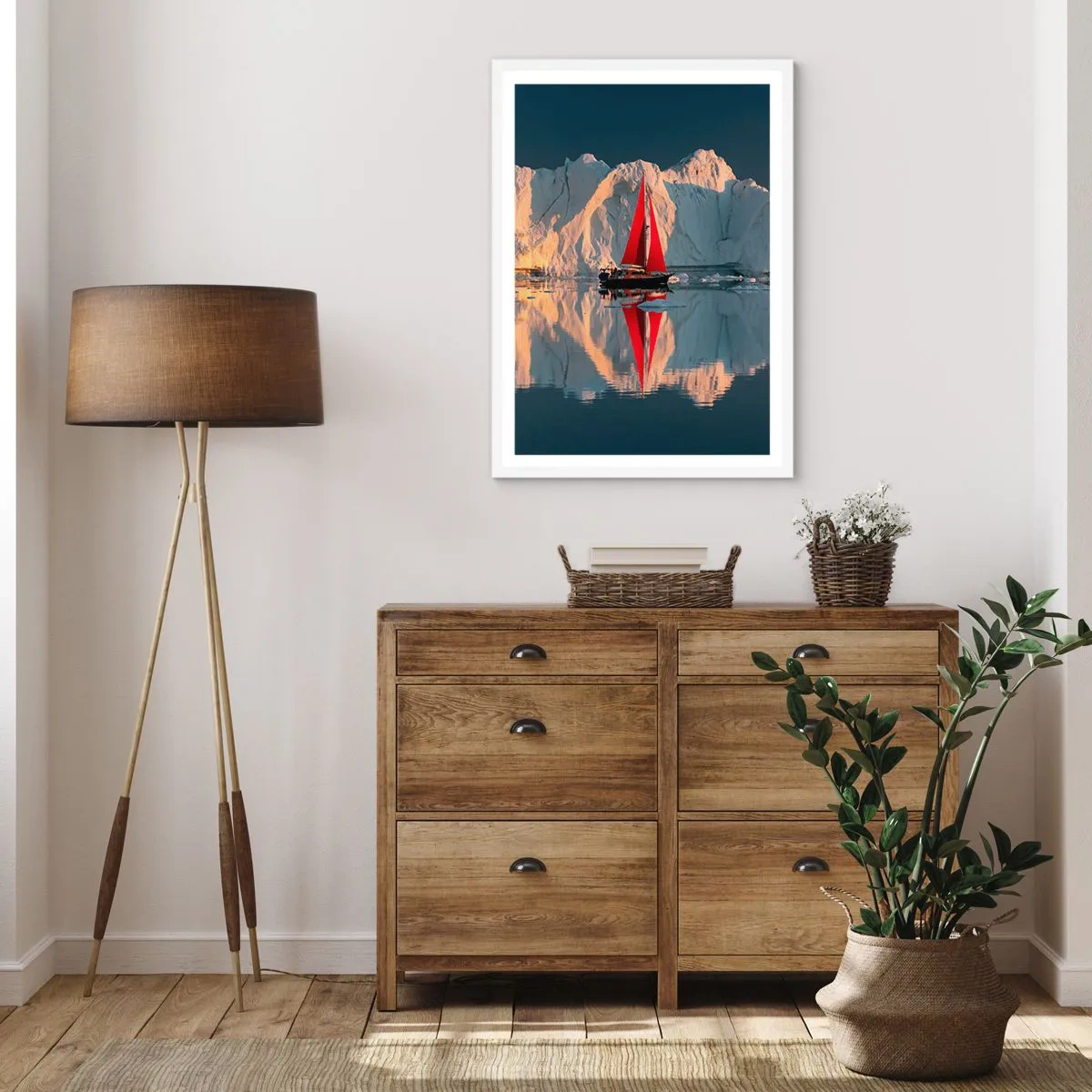 Plakat i hvid ramme - På kanten af verden - 61x91 cm