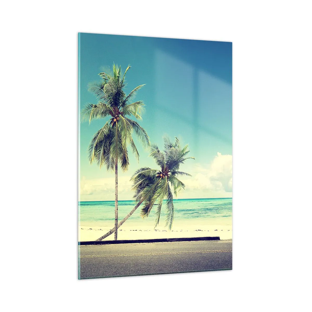 Billede på glas - Ferietid til at starte - 50x70 cm