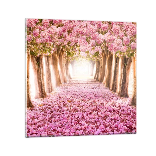 Billede på glas - Vejen til paradis - 70x70 cm