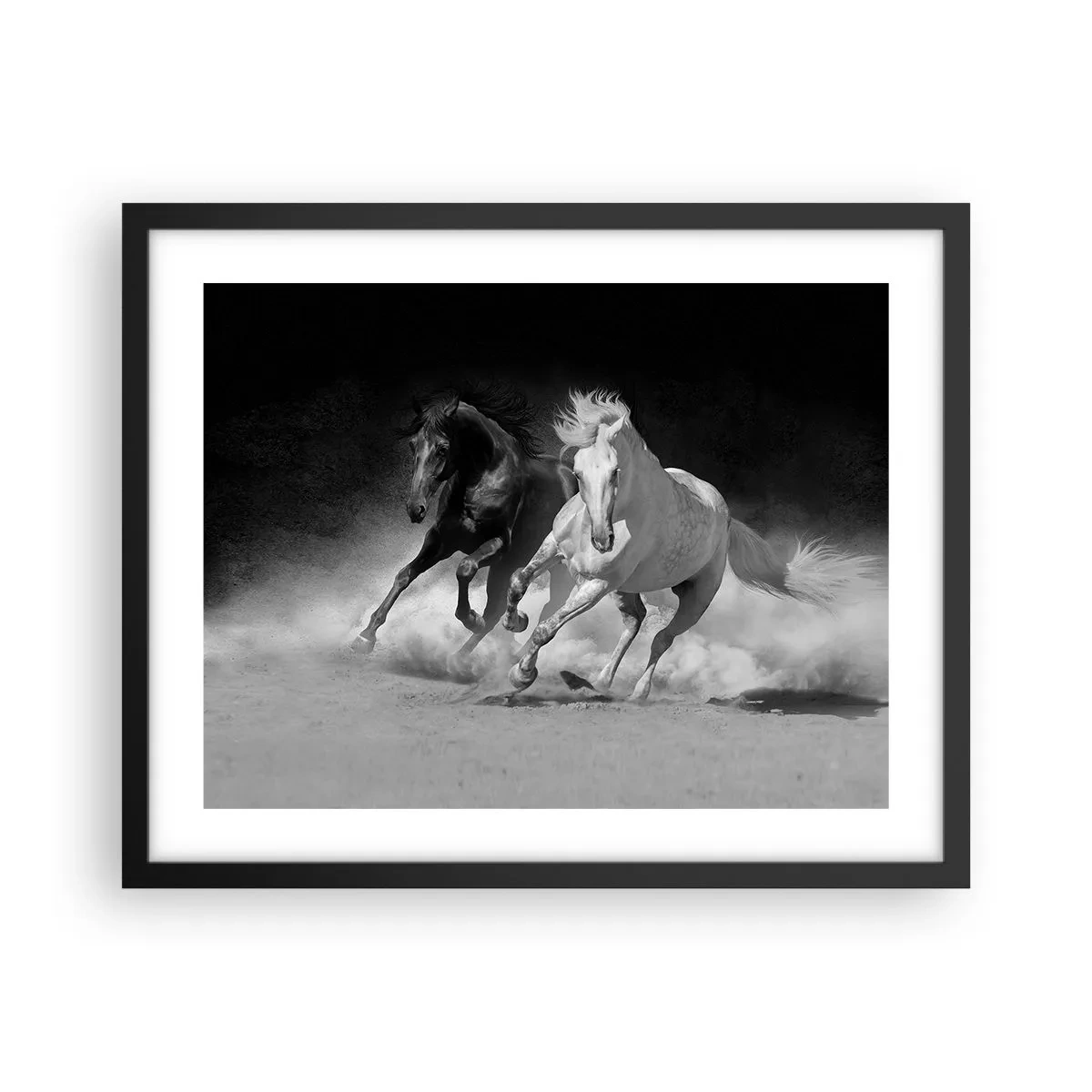 Plakat i sort ramme - Frihedens galop - 50x40 cm