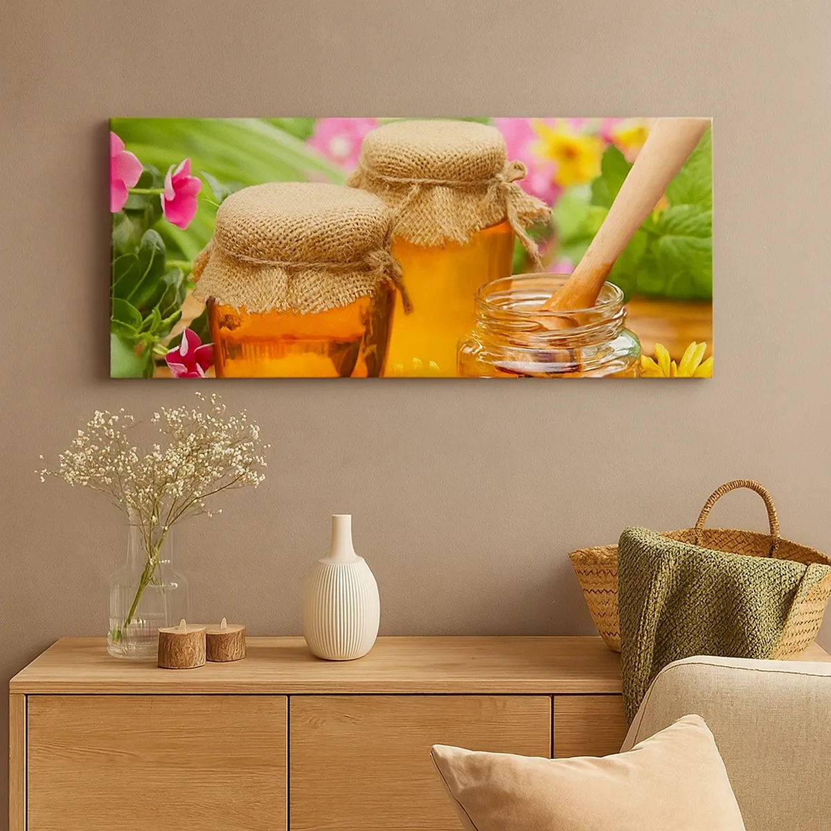 Lærredstryk - Billede på lærred - Sød og blomsteragtig - 30x30 cm