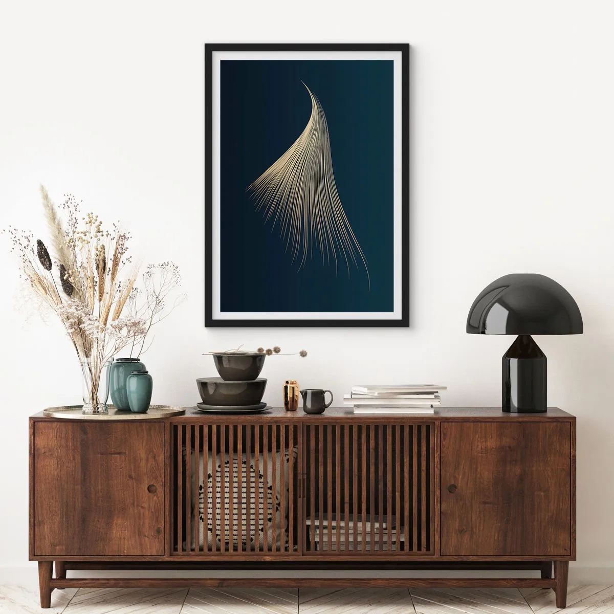 Plakat i sort ramme - Som en engels hår - 40x50 cm