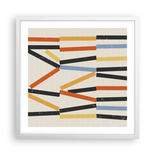 Plakat i hvid ramme - Vandret komposition - 50x50 cm