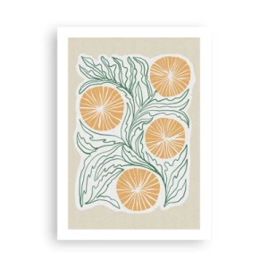 Plakat - Etnisk med et strejf af abstraktion - 50x70 cm