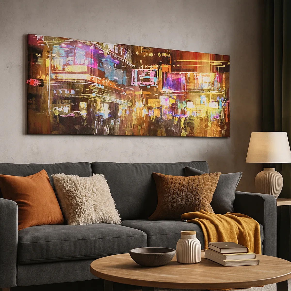 Lærredstryk - Billede på lærred - I et hav af lys - 30x30 cm