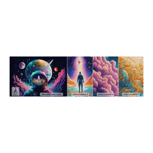 Prøve Fototapet Premium Canvas - Filosoffer har aldrig drømt - Astronaut, Futuristisk, Kosmos - 100x30 cm