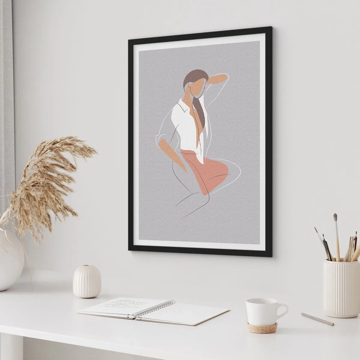 Plakat i sort ramme - Omrids af nåde - 70x100 cm