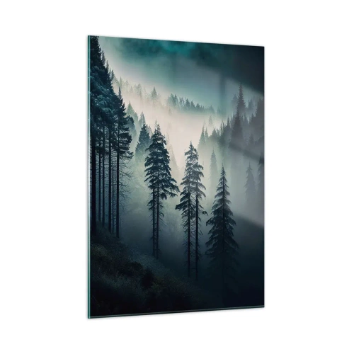 Billede på glas - Morgen i bjergene - 50x70 cm