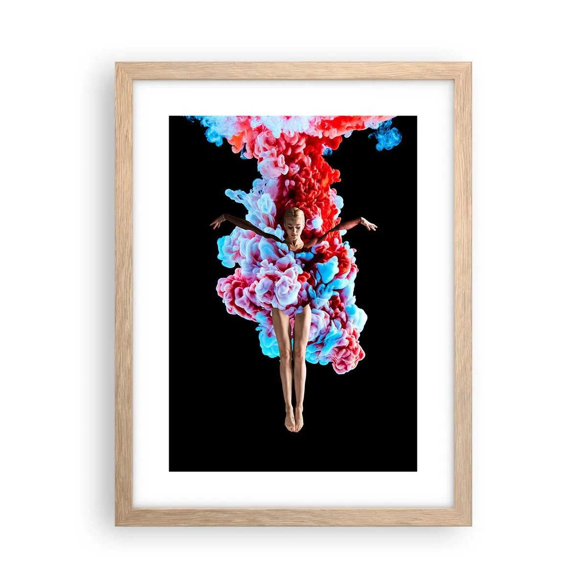 Plakat i ramme af lyst egetræ - I fuld blomstring - 30x40 cm