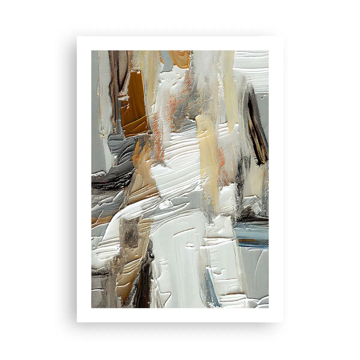 Plakat - Farverige lagdelinger - 50x70 cm