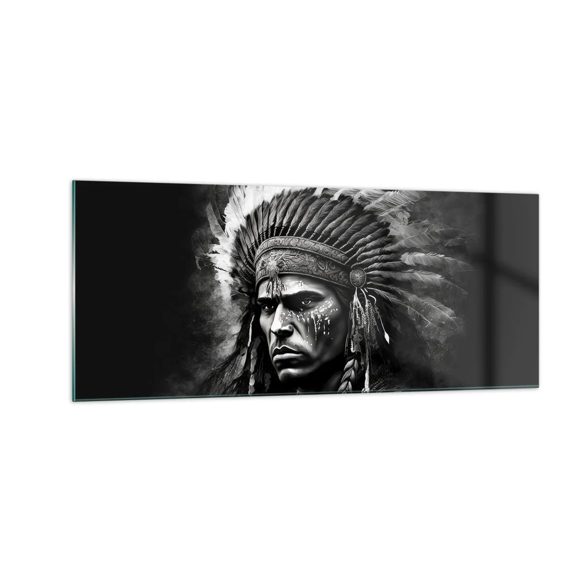 Billede på glas - Leder og kriger - 100x40 cm