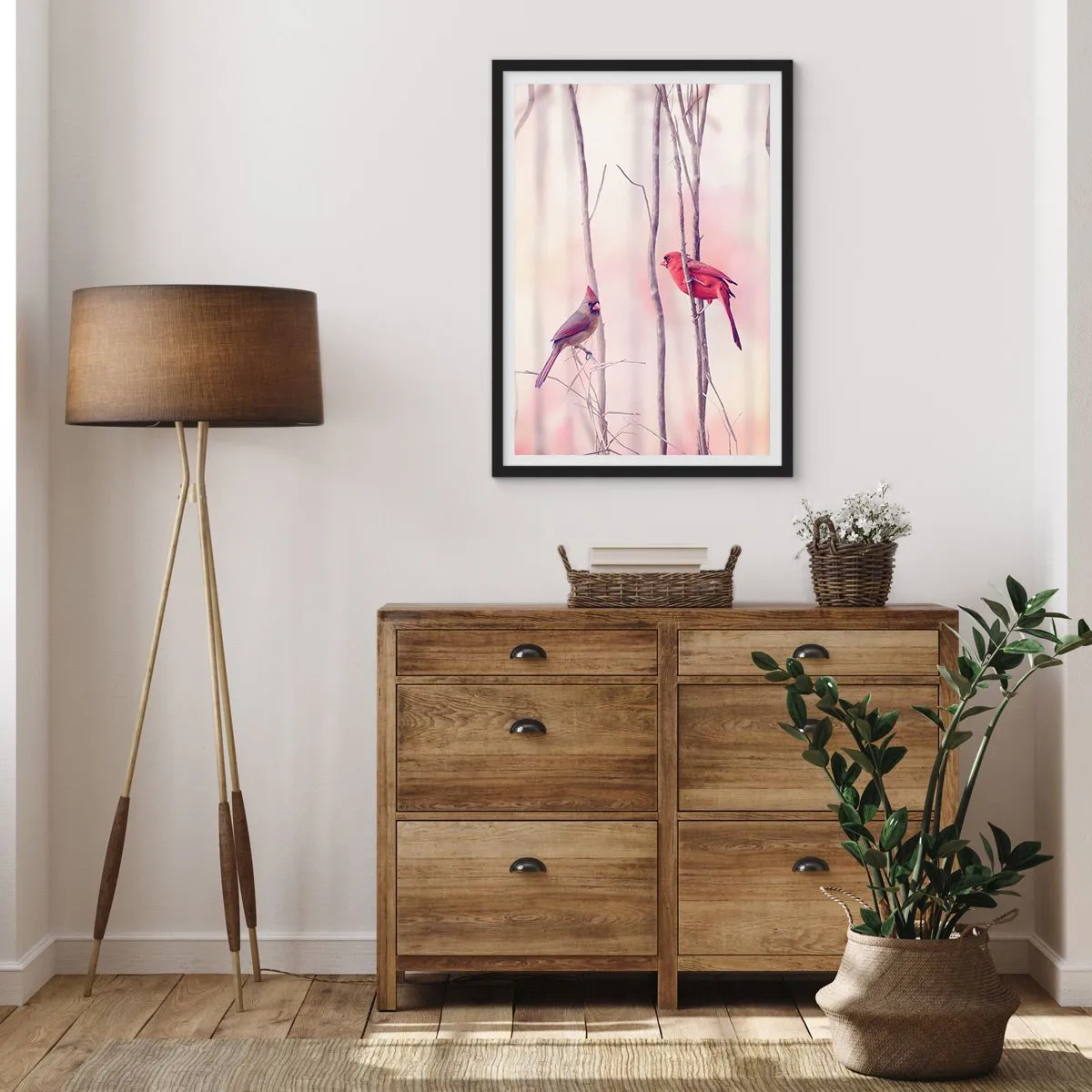 Plakat i sort ramme - Fortællingen om den lyserøde skov - 40x50 cm