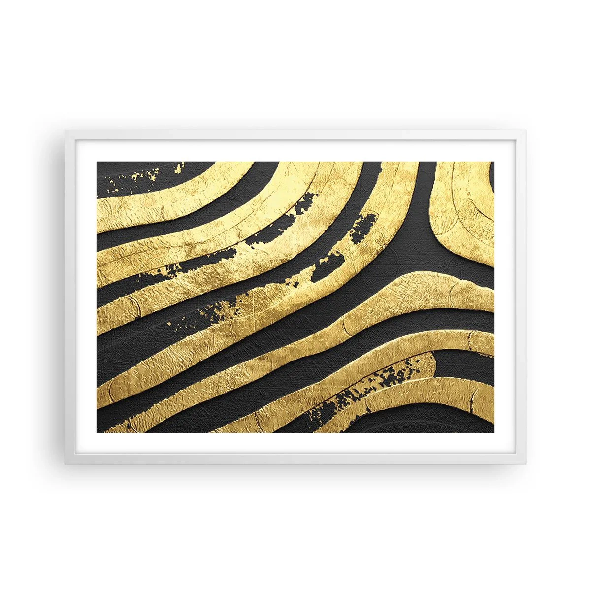 Plakat i hvid ramme - Alt flyder - 70x50 cm