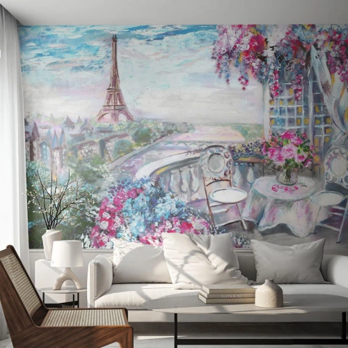 Fototapet Standard Eco - Smukkest her i maj - By, Eiffeltårnet, Paris - 200x140 cm