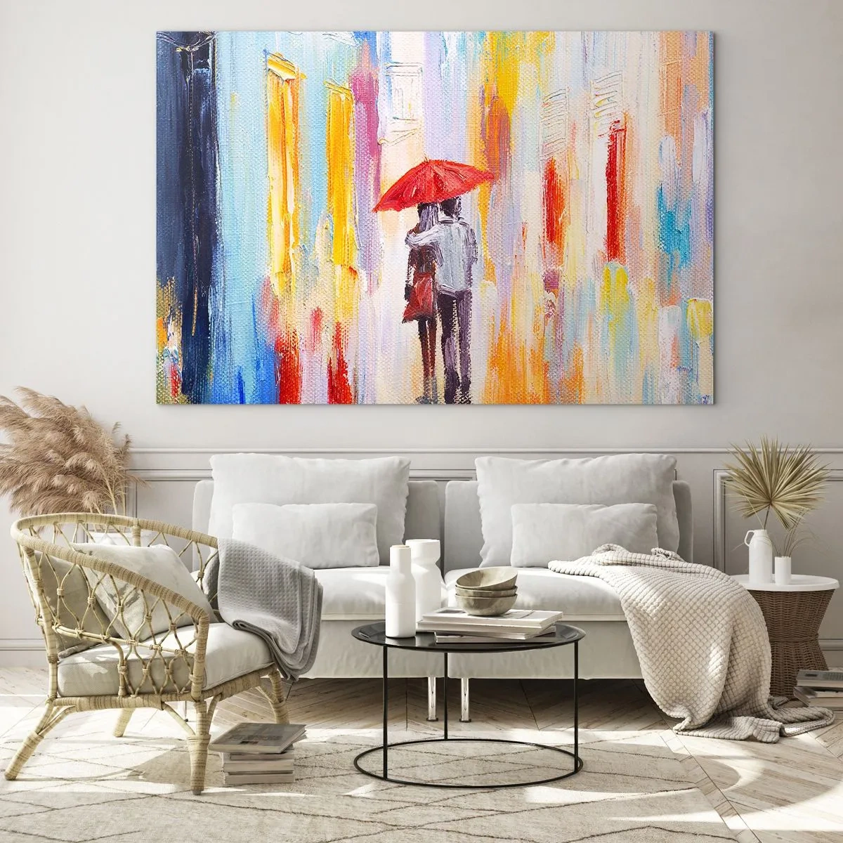 Billede på glas - Lad det regne mere - 120x80 cm