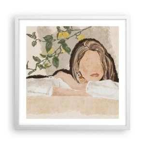 Plakat i hvid ramme - Sydstaternes skønhed - 50x50 cm