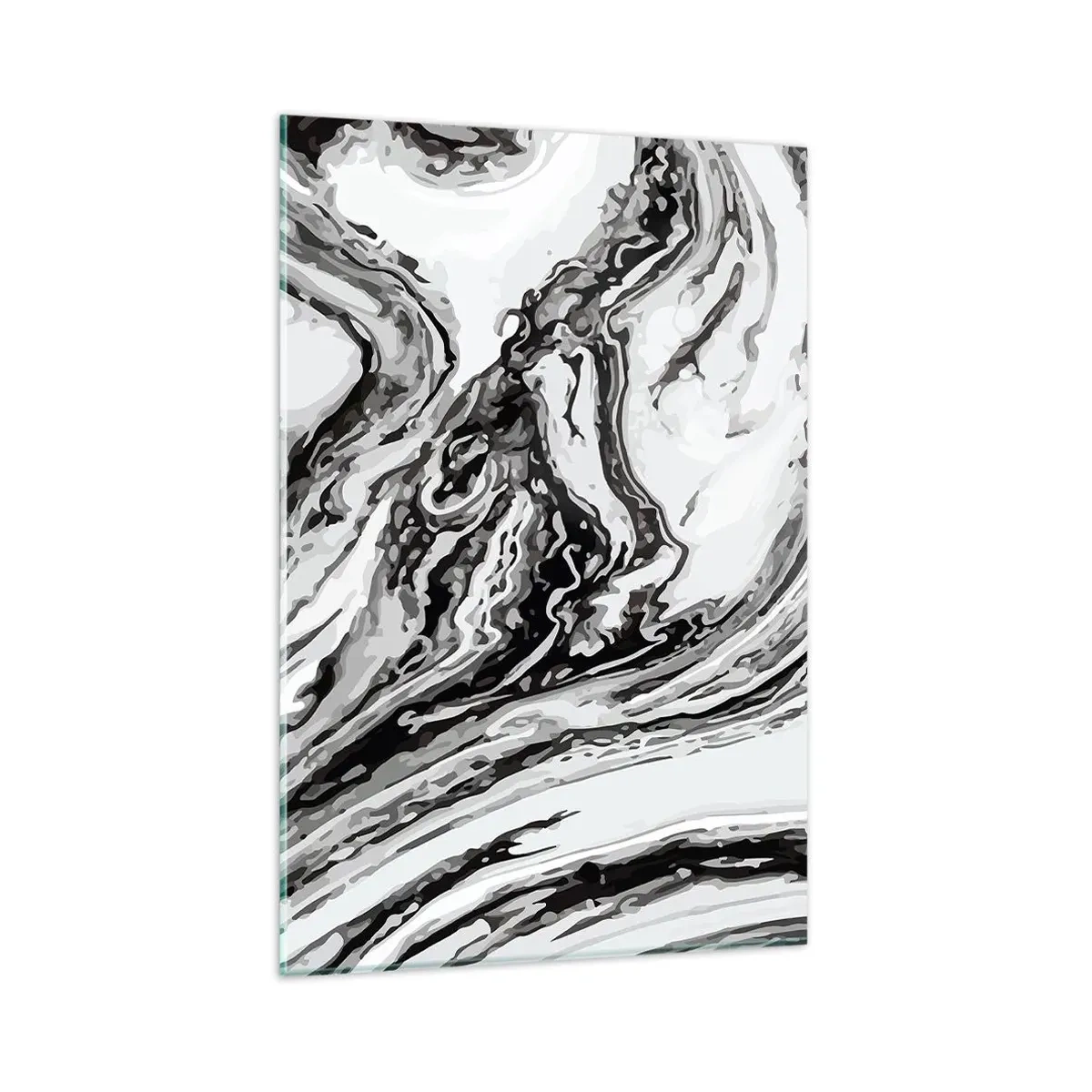 Billede på glas - I begyndelsen var det kaos - 80x120 cm