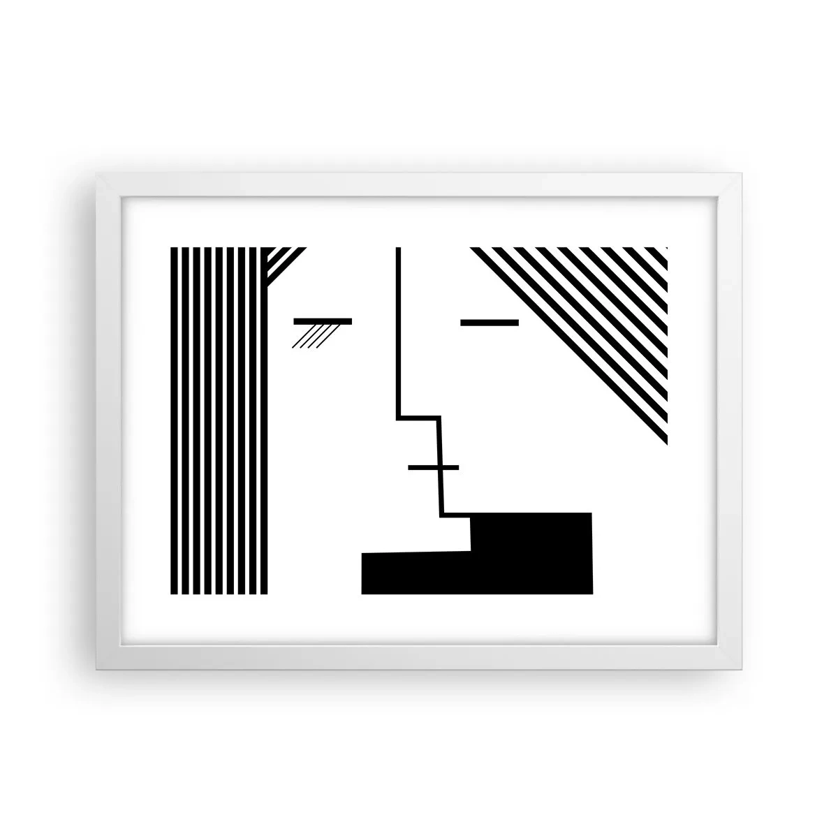 Plakat i hvid ramme - Bare et kys - 40x30 cm