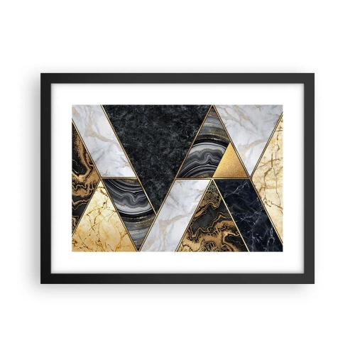 Plakat i sort ramme - Sten for sten - 40x30 cm