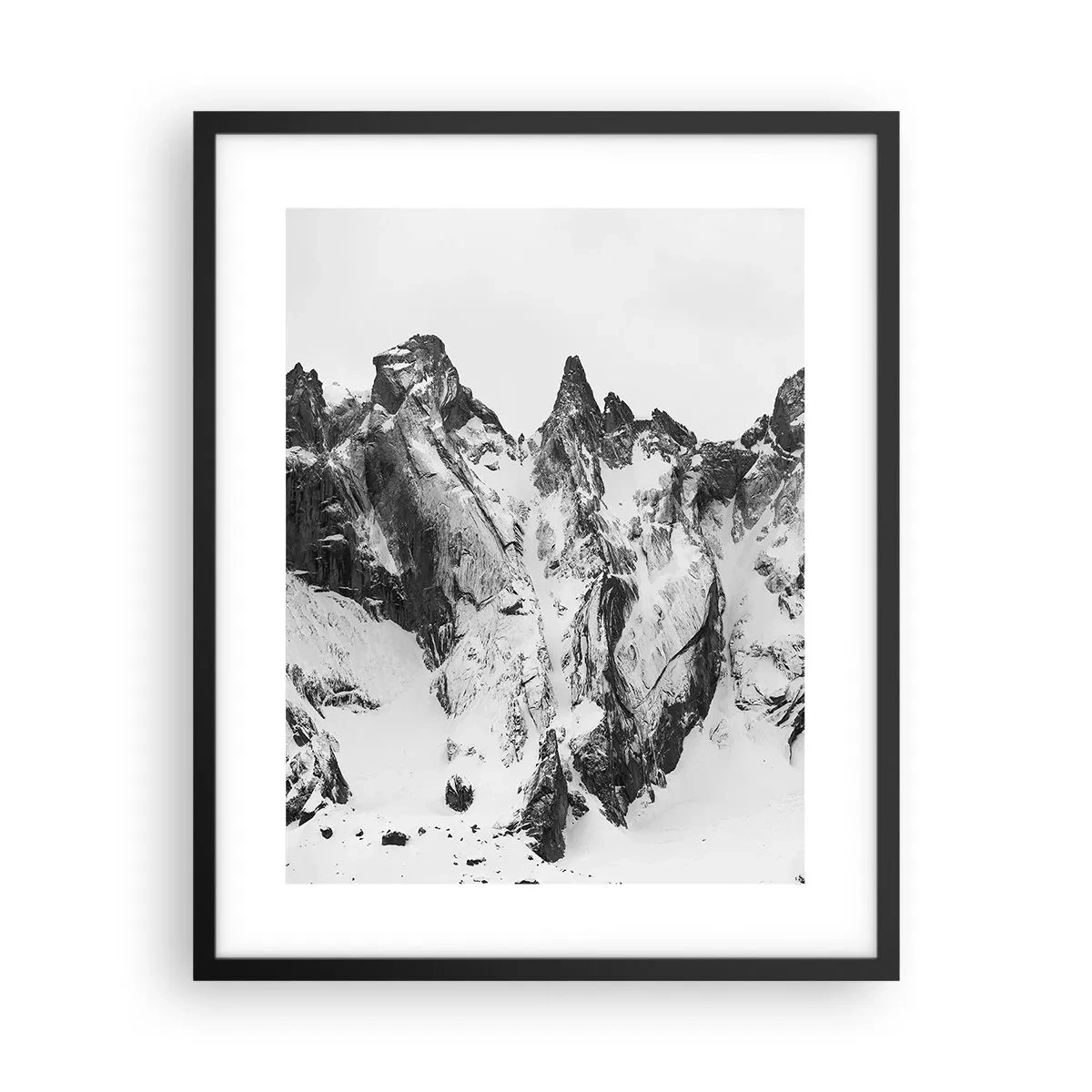 Plakat i sort ramme - Granit truende højderyg - 40x50 cm