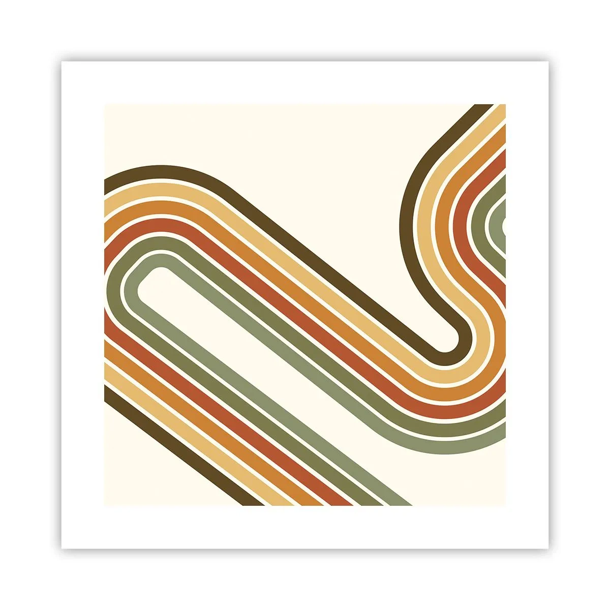 Plakat - Zigzag til destinationen - 40x40 cm