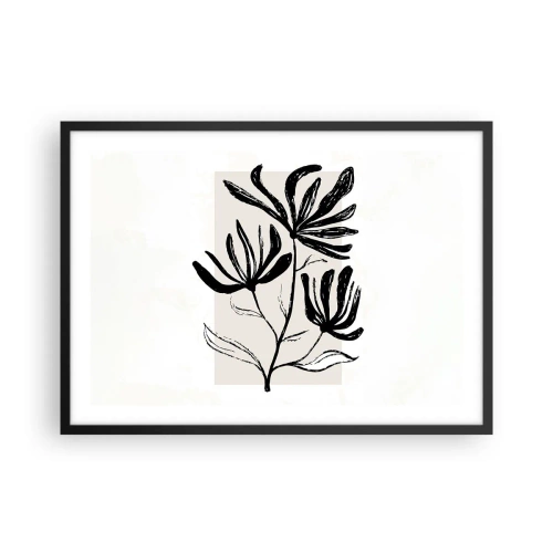 Plakat i sort ramme - Skitse til et herbarium - 70x50 cm