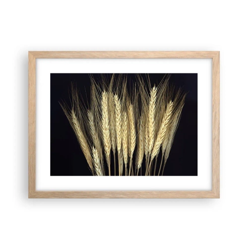 Plakat i ramme af lyst egetræ - Rustik magi - 40x30 cm