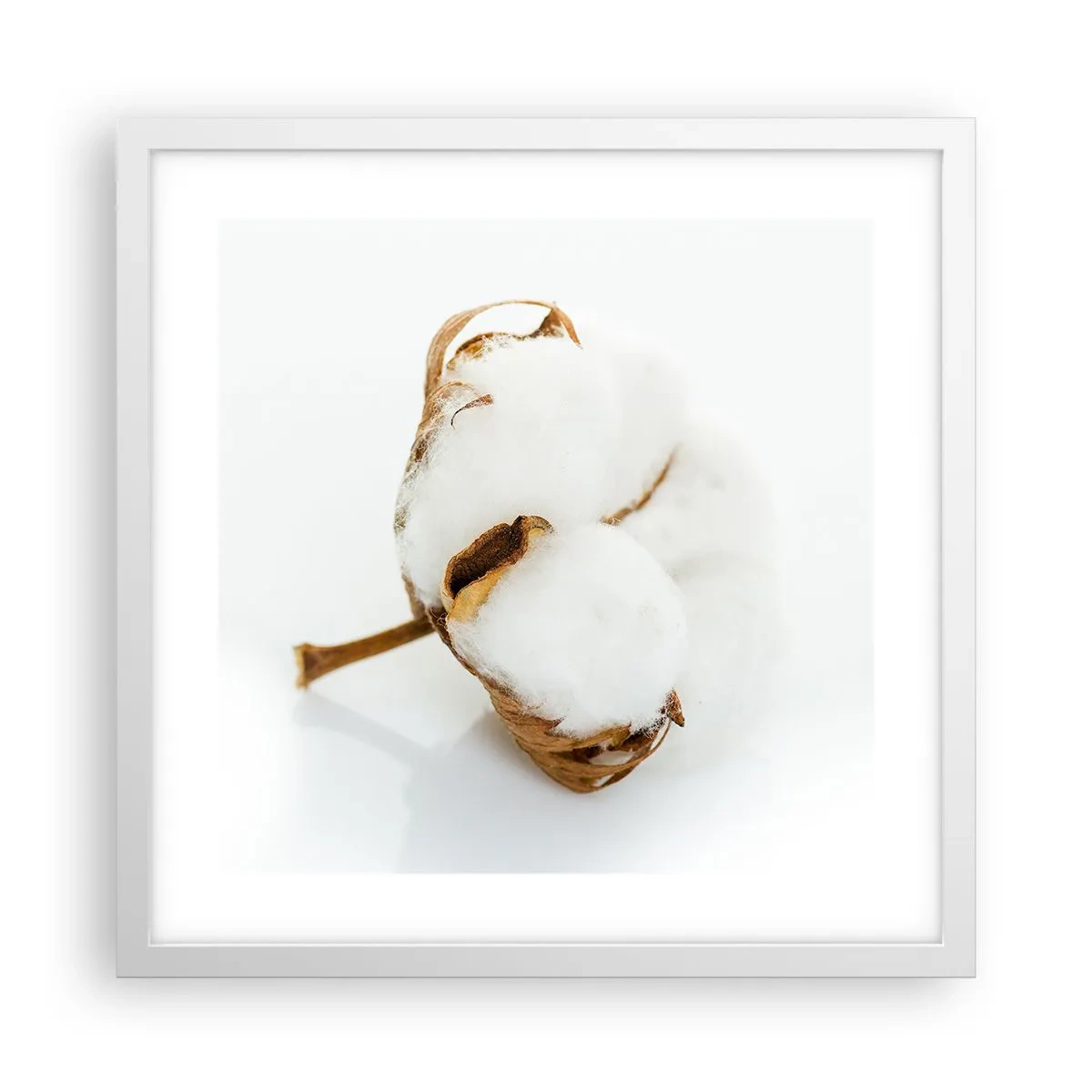 Plakat i hvid ramme - Blød af natur - 40x40 cm