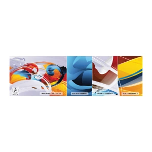 Prøve Fototapet Selvklæbende Deluxe Sticker - Elementernes dans - Abstraktion, Stykke, Grafik - 100x30 cm