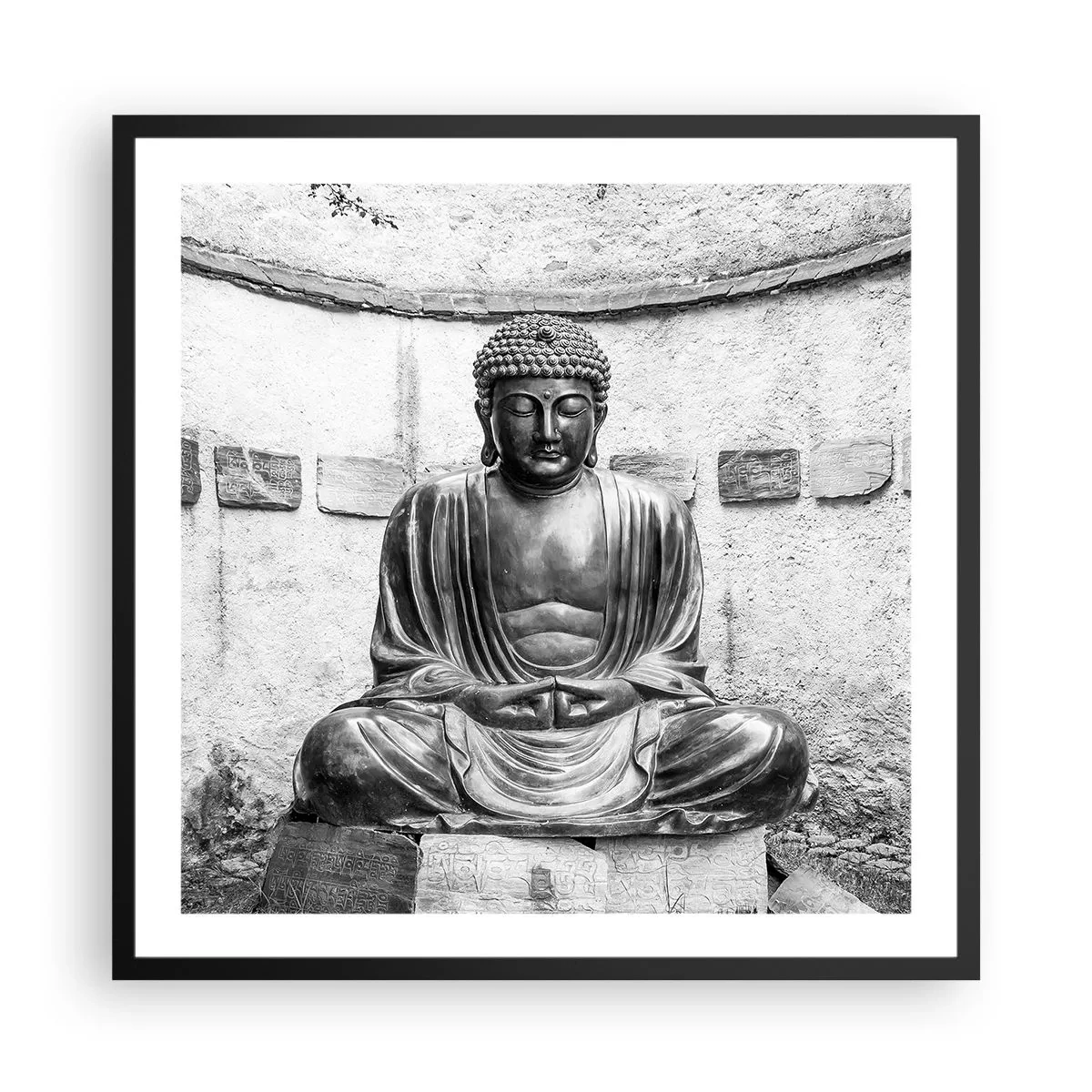 Plakat i sort ramme - Ved fredens kilde - 60x60 cm