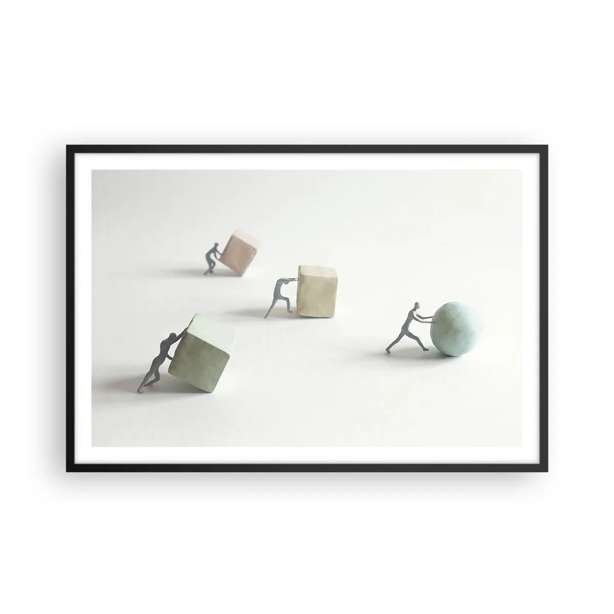 Plakat i sort ramme - Selve livet - 91x61 cm