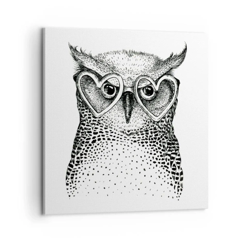 Lærredstryk - Billede på lærred - Klogt og med kærlighed - 60x60 cm