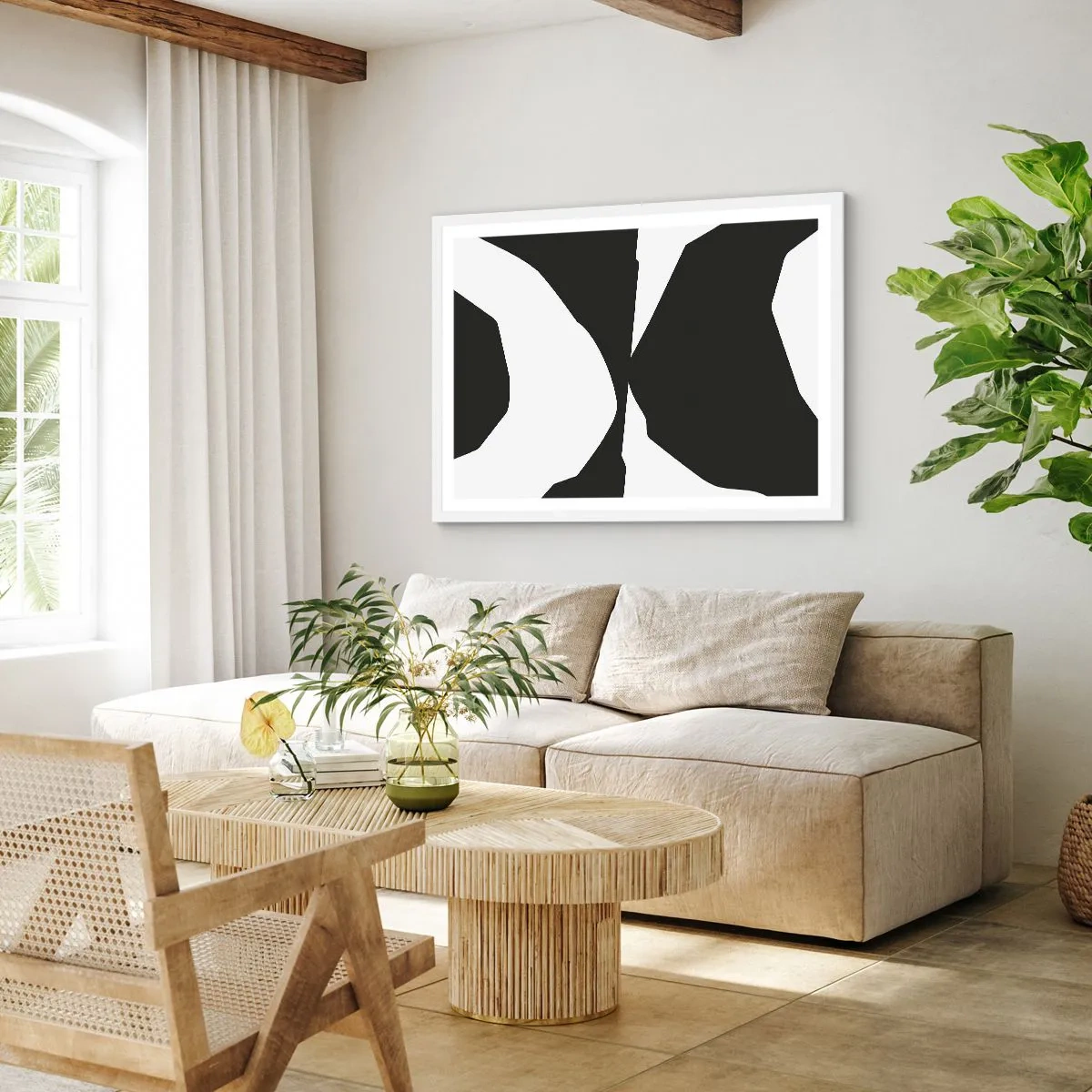 Plakat i hvid ramme - Positiv-negativ - 100x70 cm