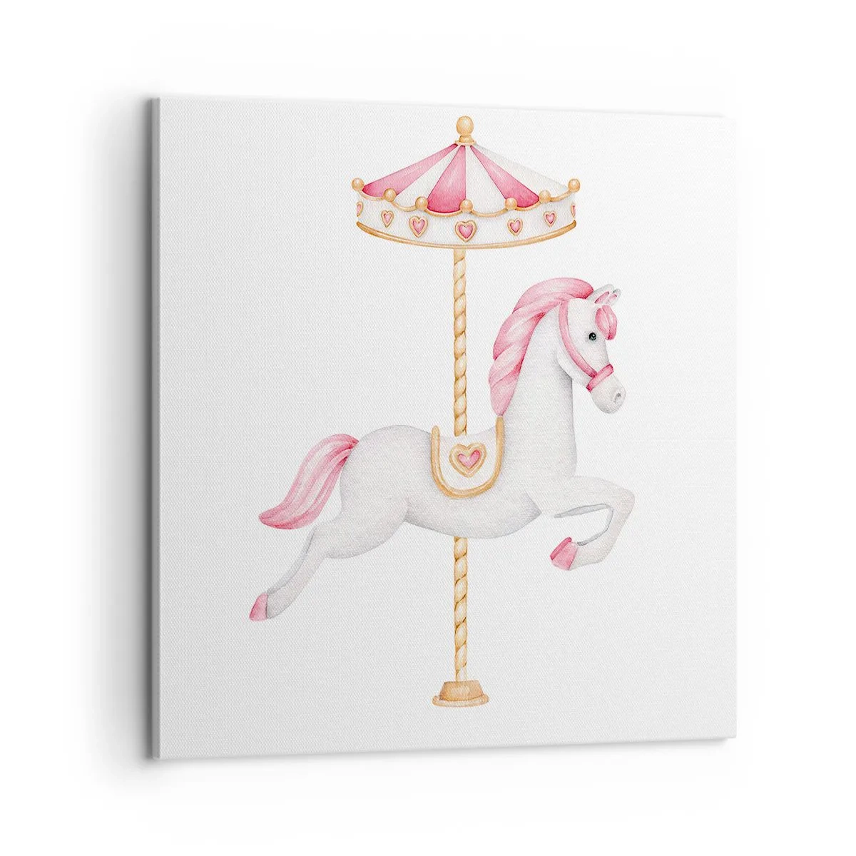 Lærredstryk - Billede på lærred - Han satte af sted med en hov - 60x60 cm