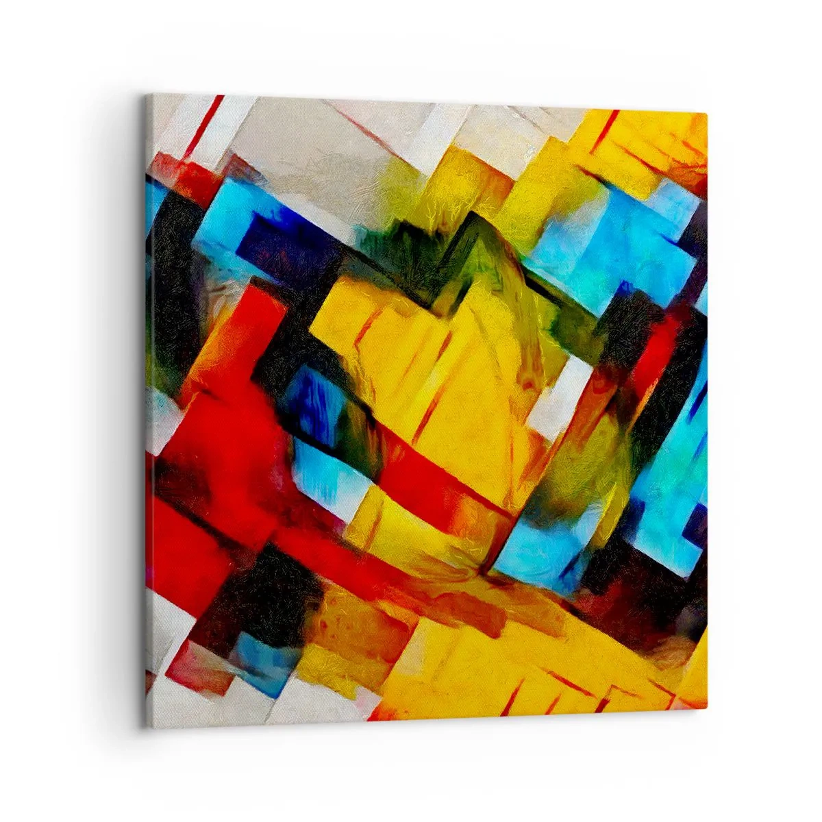 Lærredstryk - Billede på lærred - Flerfarvet lagdeling - 50x50 cm