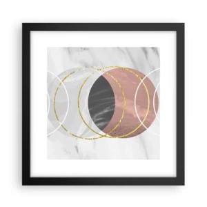 Plakat i sort ramme - Sfærernes musik - 30x30 cm