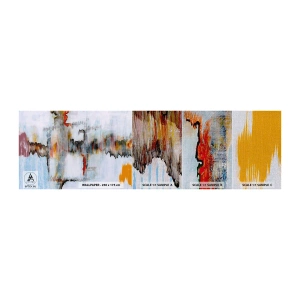 Prøve Fototapet Premium Canvas - En pind på vandet - Abstraktion, Stykke, Moderne mønster - 100x30 cm