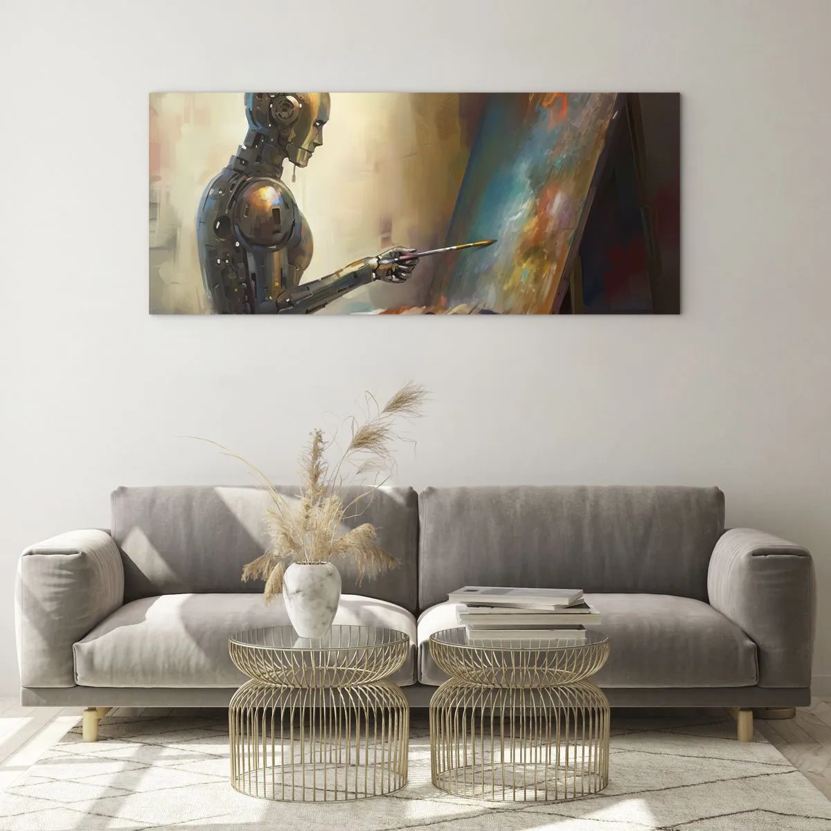 Billede på glas - Fremtidens kunst - 100x40 cm