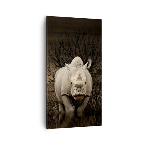 Lærredstryk - Billede på lærred - Hvidt mod naturen - 55x100 cm