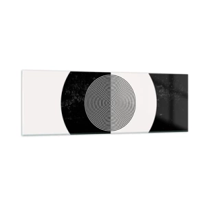 Billede på glas - Harmoni i sort og hvidt - 90x30 cm