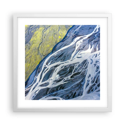 Plakat i hvid ramme - Naturens hulemalerier - 40x40 cm