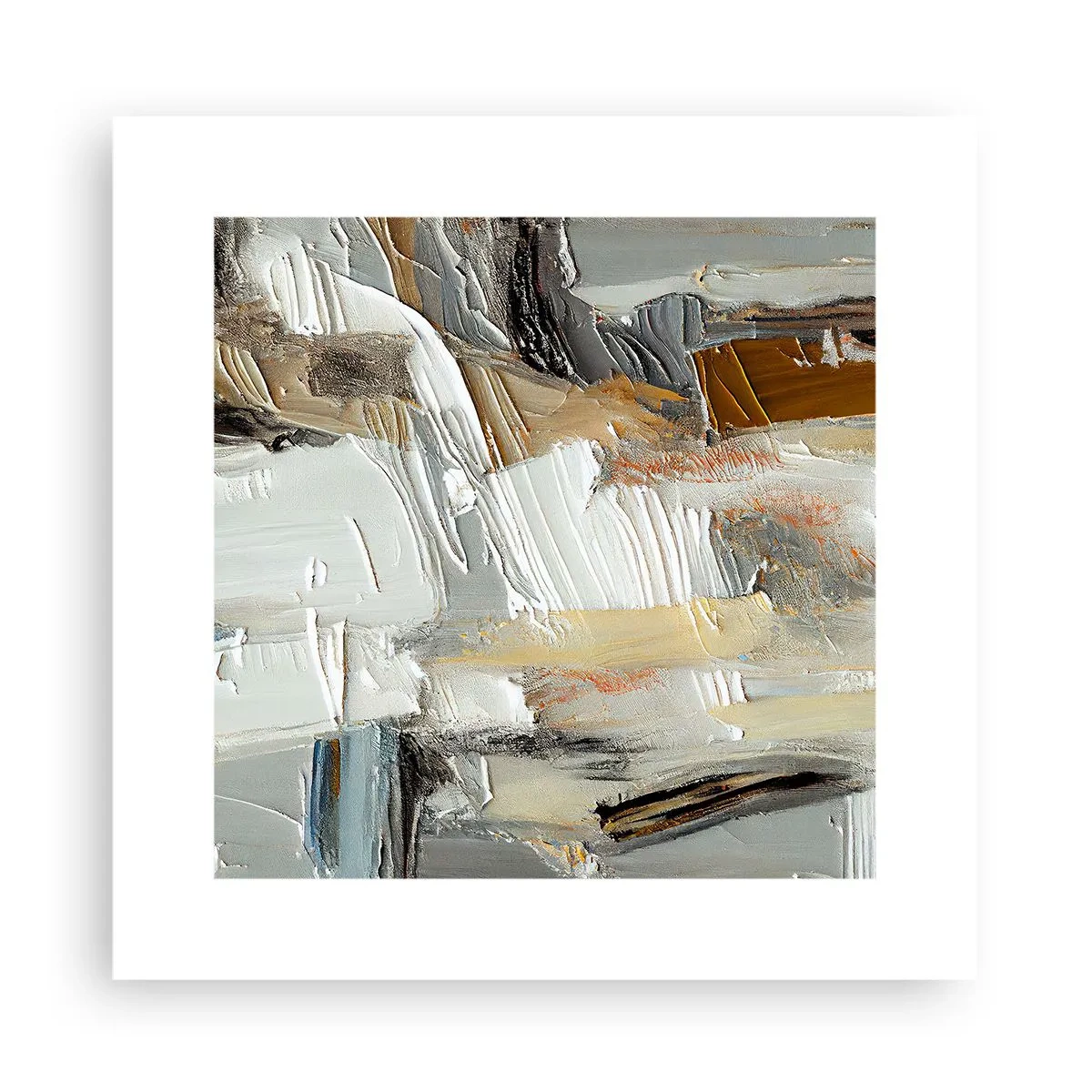 Plakat - Farverige lagdelinger - 30x30 cm