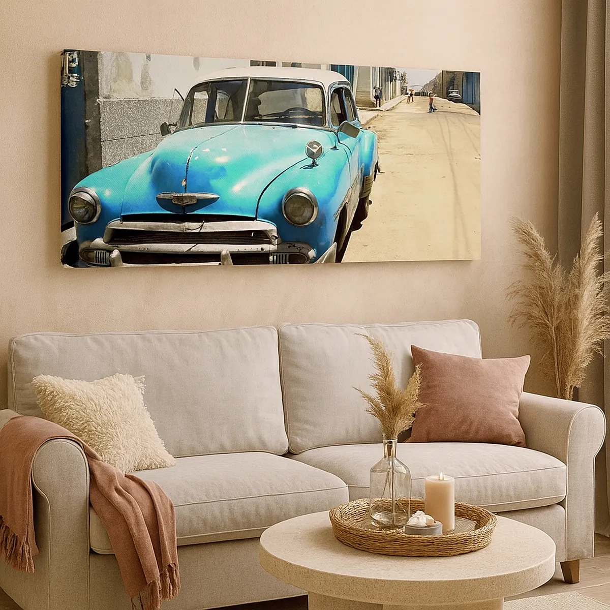 Lærredstryk - Billede på lærred - Evviva Cuba! - 30x30 cm