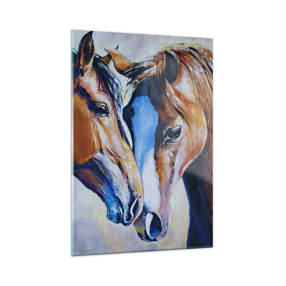 Billede på glas - Er det venskab, er det kærlighed? - 50x70 cm