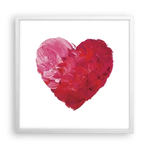 Plakat i hvid ramme - All you need is love - 50x50 cm
