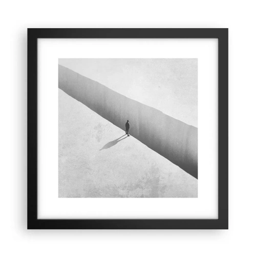 Plakat i sort ramme - Lys destination - 30x30 cm