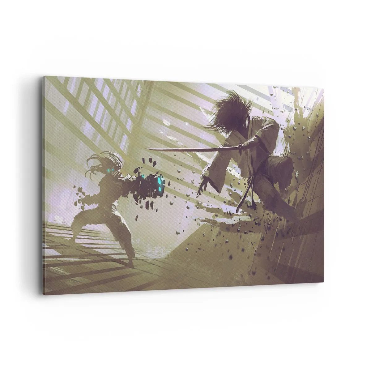 Lærredstryk - Billede på lærred - Og du kan være en samurai - 100x70 cm