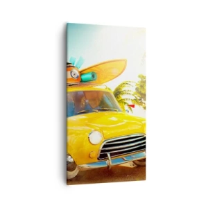 Lærredstryk - Billede på lærred - En rejse for mere end et smil - 55x100 cm