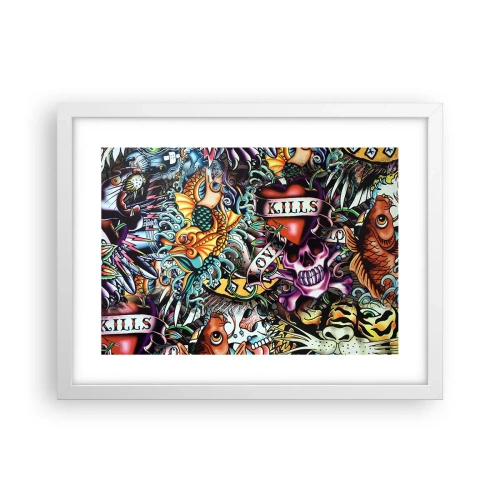 Plakat i hvid ramme - En tatovørers drøm - 40x30 cm