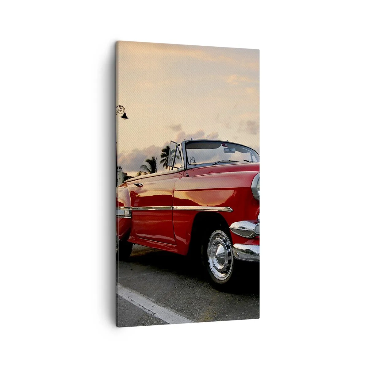 Lærredstryk - Billede på lærred - Den røde varme i troperne - 45x80 cm